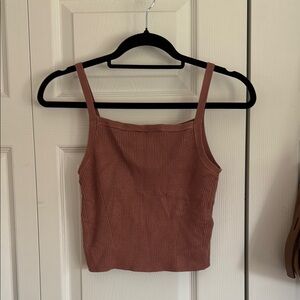 Abercrombie & Fitch Pink Fitted Crop Camisole
